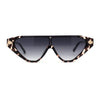 Womens Flat Top Shield Cat Eye Rectangle Squared Cat Eye Sunglasses