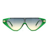 Womens Flat Top Shield Cat Eye Rectangle Squared Cat Eye Sunglasses