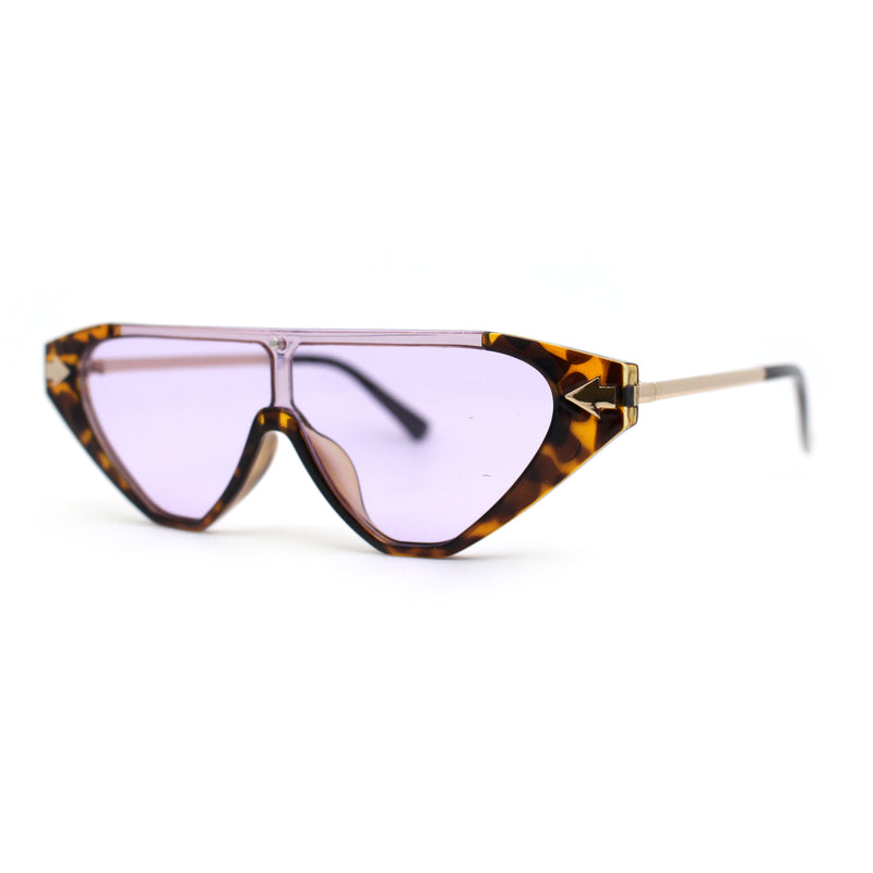 Womens Flat Top Shield Cat Eye Rectangle Squared Cat Eye Sunglasses