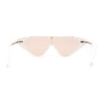 Womens Flat Top Shield Cat Eye Rectangle Squared Cat Eye Sunglasses
