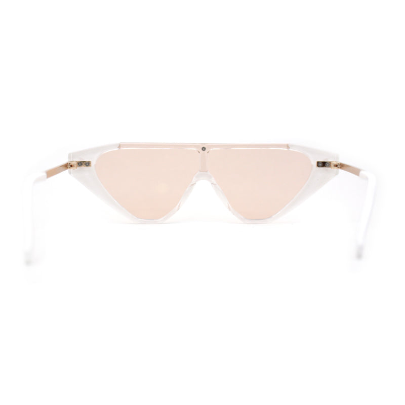 Womens Flat Top Shield Cat Eye Rectangle Squared Cat Eye Sunglasses