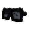 Womens Funky Fur Covered Squared Rectangle Oversize Sunglasses