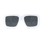 Mod Thick Plastic Rectangular Fashion Minimal Sunglasses