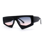 Womens Asymmetrical Flat Top Funky 80s Disco Sunglasses