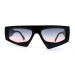 Womens Asymmetrical Flat Top Funky 80s Disco Sunglasses