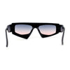 Womens Asymmetrical Flat Top Funky 80s Disco Sunglasses