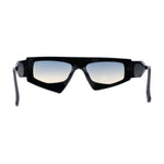 Womens Asymmetrical Flat Top Funky 80s Disco Sunglasses