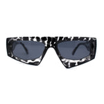 Womens Asymmetrical Flat Top Funky 80s Disco Sunglasses