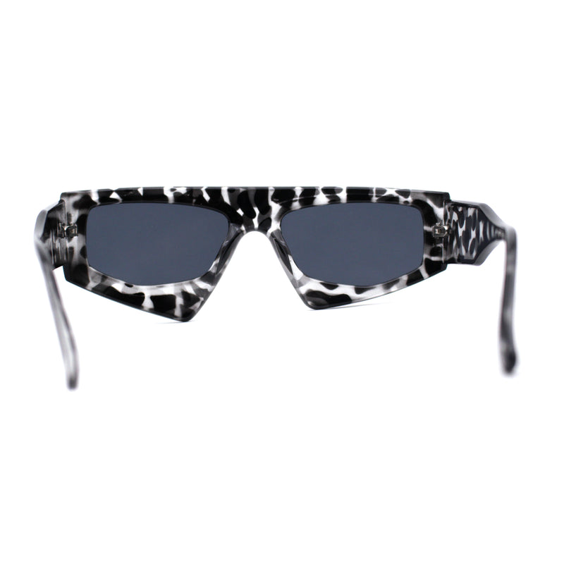 Womens Asymmetrical Flat Top Funky 80s Disco Sunglasses