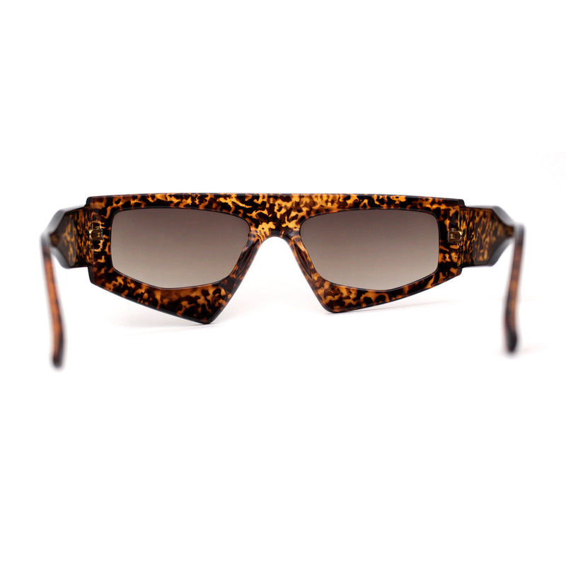 Womens Asymmetrical Flat Top Funky 80s Disco Sunglasses