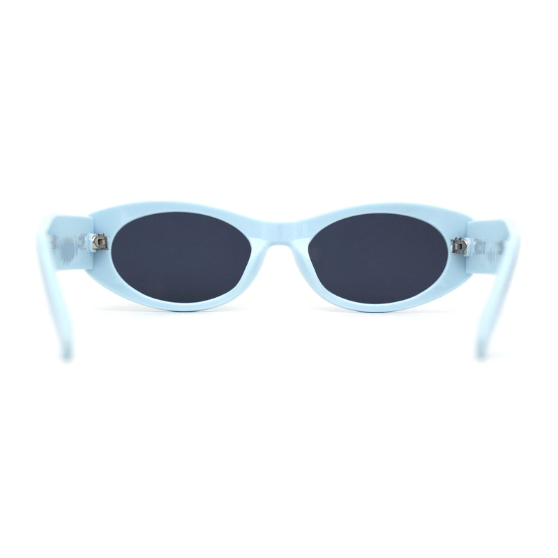 Mod Womens Narrow Oval Thick Plastic Fashion Sunglasses