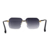 Mens Luxury Rimless Pimp Baller Rectangle Sunglasses