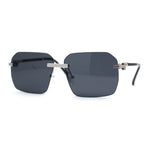 Mens Luxury Rimless Pimp Baller Rectangle Sunglasses