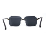 Mens Luxury Rimless Pimp Baller Rectangle Sunglasses