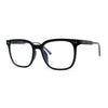 Stylish Thin Plastic Horn Rim Chic Blue Light Filtering Computer Glasses