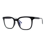 Stylish Thin Plastic Horn Rim Chic Blue Light Filtering Computer Glasses