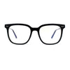 Stylish Thin Plastic Horn Rim Chic Blue Light Filtering Computer Glasses