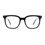 Stylish Thin Plastic Horn Rim Chic Blue Light Filtering Computer Glasses