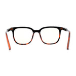 Stylish Thin Plastic Horn Rim Chic Blue Light Filtering Computer Glasses