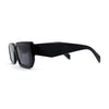 Narrow Rectangle Mod Square Geometric Diamond Cut Arm Sunglasses