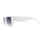 Narrow Rectangle Mod Square Geometric Diamond Cut Arm Sunglasses