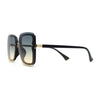 Womens Rectangular Rimless Oversize Butterfly Chic Designer Sunglasses