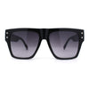 Retro Oversize Thick Plastic Horn Rim Flat Top Mobster Sunglasses