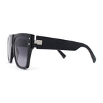 Retro Oversize Thick Plastic Horn Rim Flat Top Mobster Sunglasses