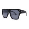 Retro Oversize Thick Plastic Horn Rim Flat Top Mobster Sunglasses