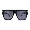 Retro Oversize Thick Plastic Horn Rim Flat Top Mobster Sunglasses