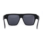 Retro Oversize Thick Plastic Horn Rim Flat Top Mobster Sunglasses