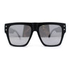 Retro Oversize Thick Plastic Horn Rim Flat Top Mobster Sunglasses