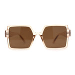Womens Sharp Square Rectangular Minimal Butterfly Sunglasses