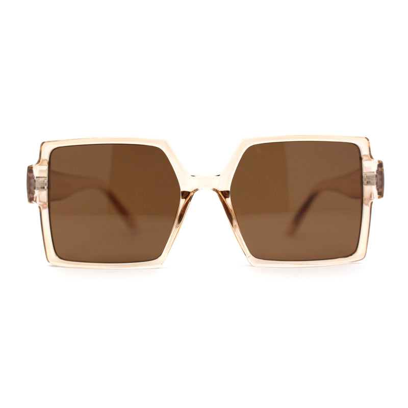 Womens Sharp Square Rectangular Minimal Butterfly Sunglasses