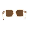 Womens Sharp Square Rectangular Minimal Butterfly Sunglasses