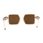 Womens Sharp Square Rectangular Minimal Butterfly Sunglasses