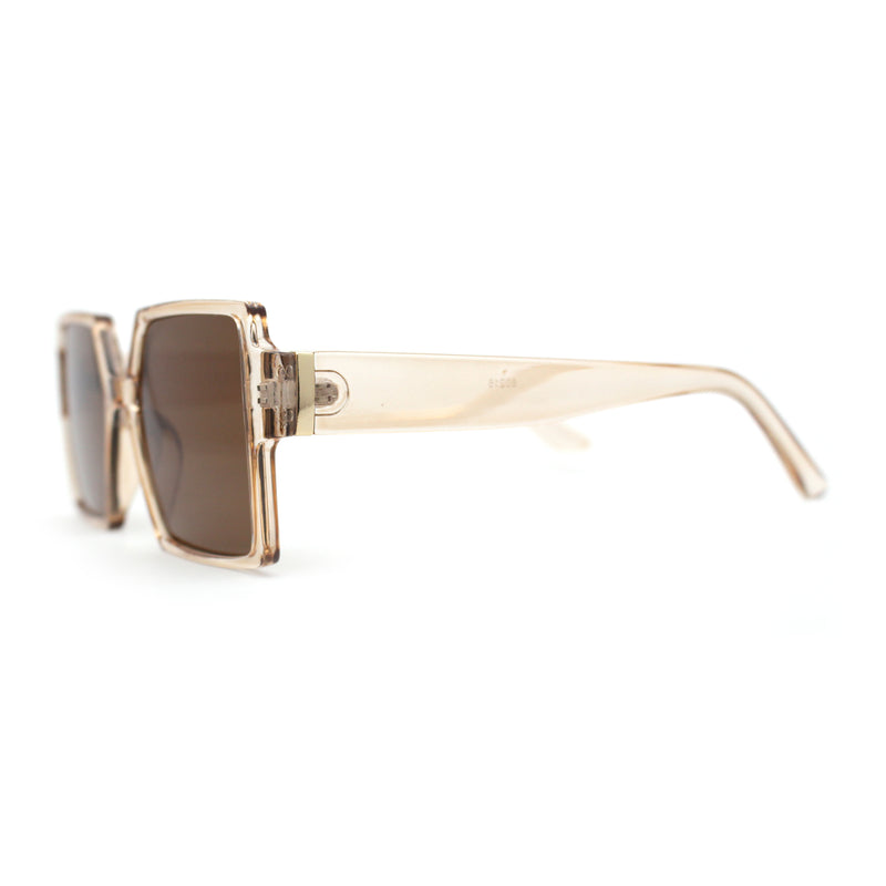 Womens Sharp Square Rectangular Minimal Butterfly Sunglasses