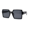 Womens Sharp Square Rectangular Minimal Butterfly Sunglasses