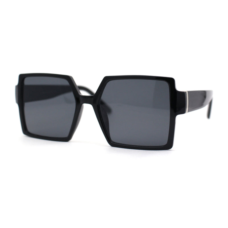 Womens Sharp Square Rectangular Minimal Butterfly Sunglasses