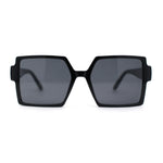 Womens Sharp Square Rectangular Minimal Butterfly Sunglasses