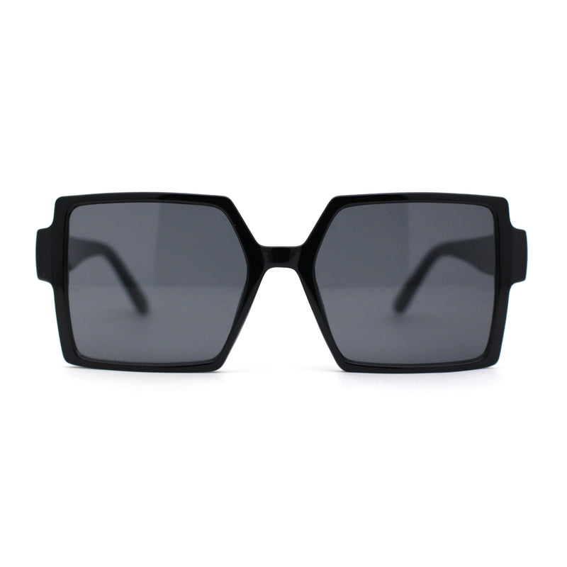 Womens Sharp Square Rectangular Minimal Butterfly Sunglasses