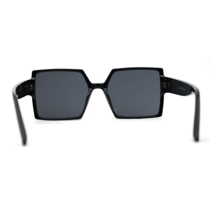 Womens Sharp Square Rectangular Minimal Butterfly Sunglasses