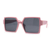 Womens Sharp Square Rectangular Minimal Butterfly Sunglasses