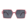 Womens Sharp Square Rectangular Minimal Butterfly Sunglasses