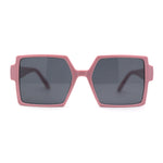 Womens Sharp Square Rectangular Minimal Butterfly Sunglasses