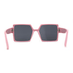 Womens Sharp Square Rectangular Minimal Butterfly Sunglasses