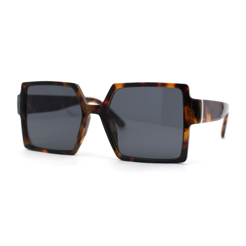 Womens Sharp Square Rectangular Minimal Butterfly Sunglasses