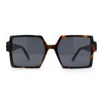 Womens Sharp Square Rectangular Minimal Butterfly Sunglasses