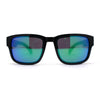 Kush Vented Side Visor Horn Rim Color Mirror Plastic Sunglasses