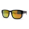 Kush Vented Side Visor Horn Rim Color Mirror Plastic Sunglasses